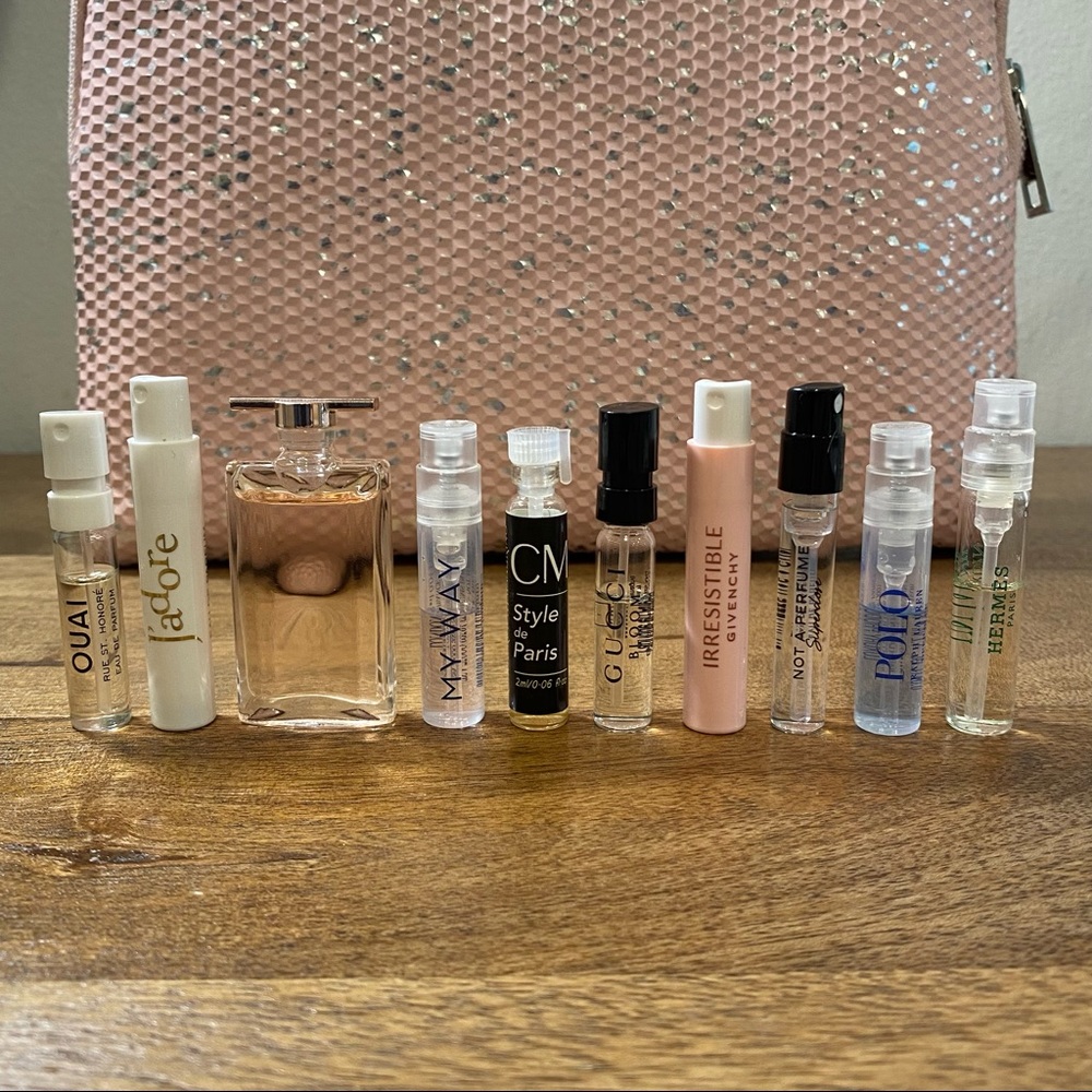 10 Piece Sampler Set of Perfumes - 1 “Full” size - Variations of Floral & Fruity